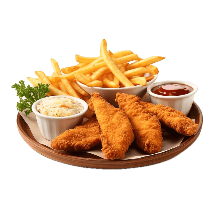 PORTION POMMES MIT FISCHSTABCHEN