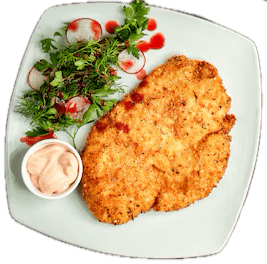 CRUNCHY CHICKEN TELLER (POULETSCHNITZEL)